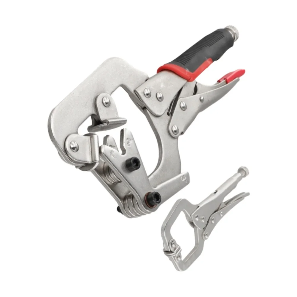 10 Inch Welding Pipe Plier Clamp Set With 5 Inch Mini C Clamp Locking Pliers Welding Pipe Plier Clamps For Metalworking Tasks