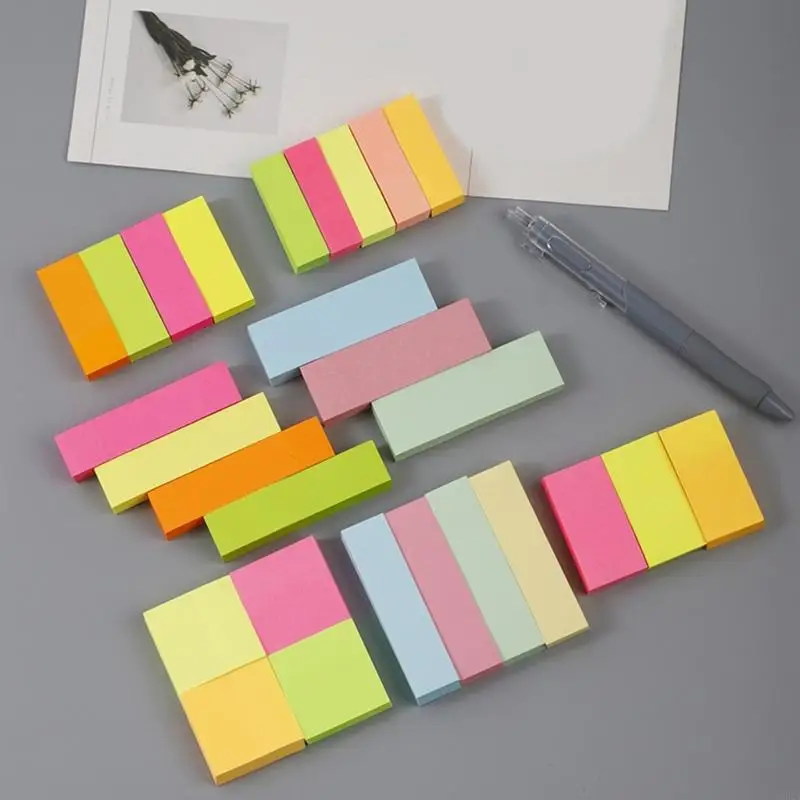 Notes Index Tabs Page Markers, File Tabs Book Markers, Bright Color Page Index Sticker, Writeable Labels Sticker
