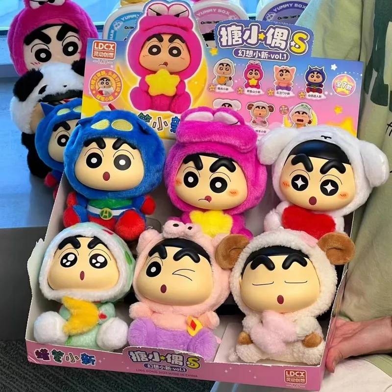 Original Crayon Shin-chan Blind Box, Vinyl Doll Series First Release, 6pcs/box, Cute Plush Toy, Model & Figurine, Gift Toy