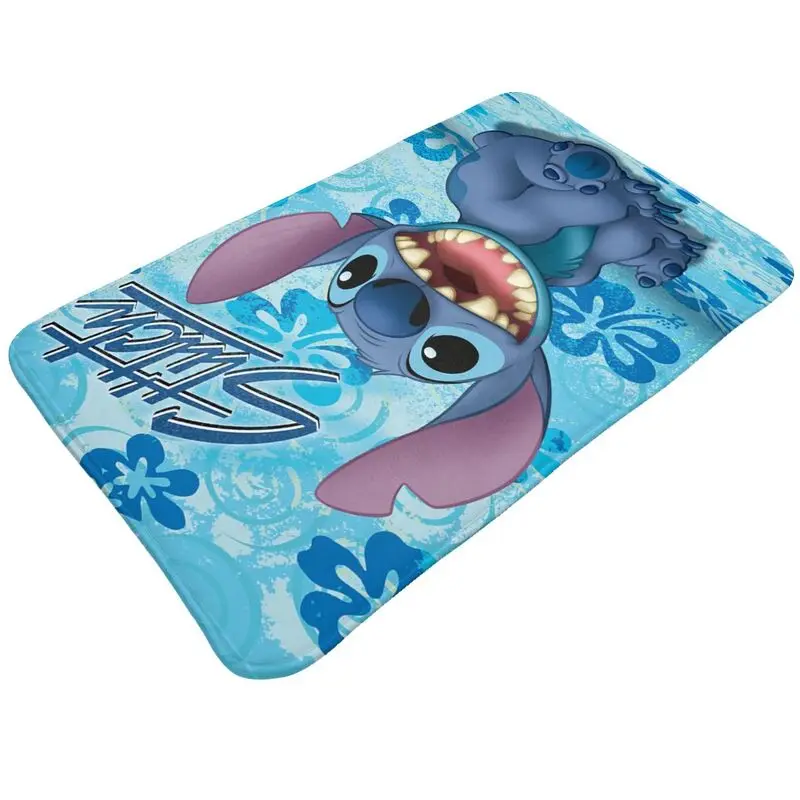 Custom Lilo Stitch Cartoon Anime Manga Doormat Non-Slip Entrance Bath Kitchen Door Floor Mats Garage Carpet Rug