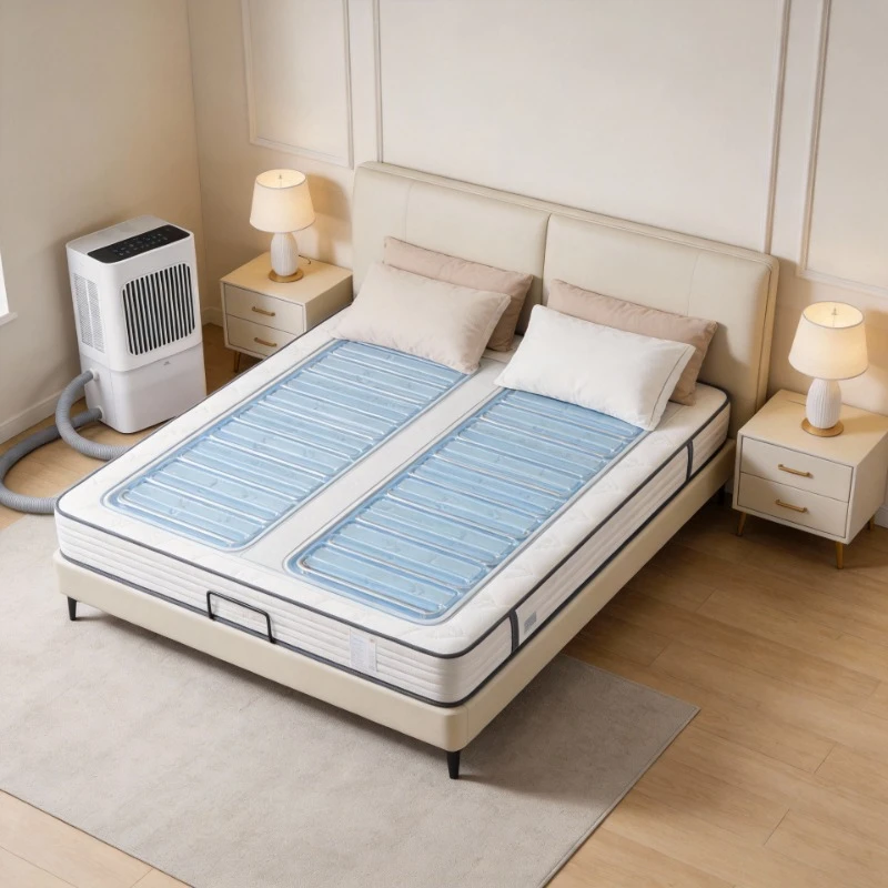 Dual-Zone Water-Cooled Mattress Pad for 2 People, Cooling Bed Pad for Home Dorm Apartment Use