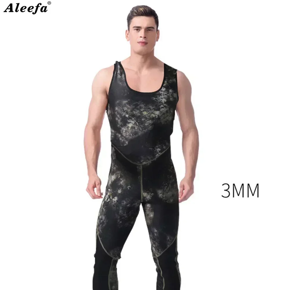 Wetsuit 3mm Neoprene Camouflage Men's Diving Suit Split Scuba  Spearfishing Surfing Jumpsuit for cold water Swimsuit