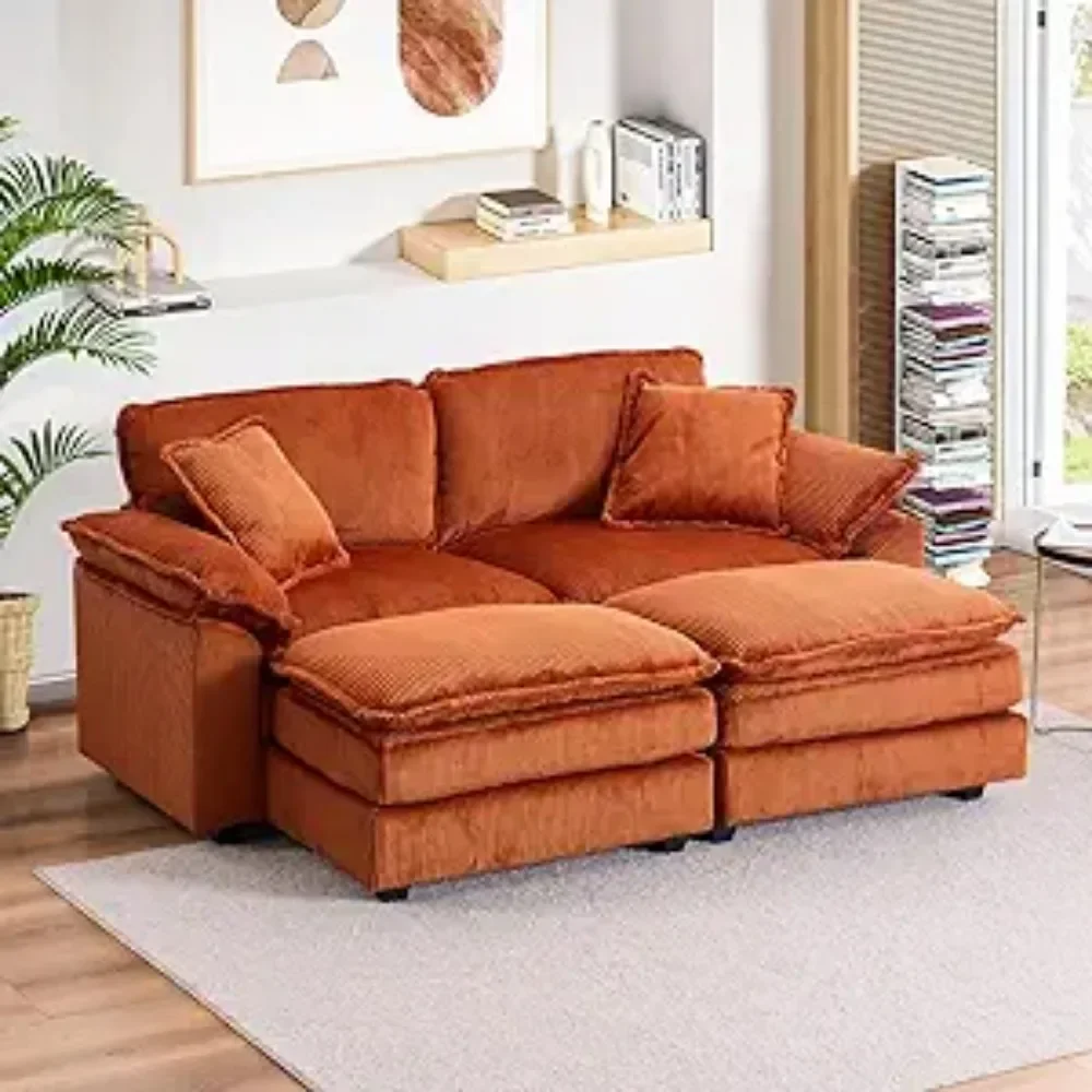 Oversized Chaise Lounge Chair Indoor with Ottoman,84.6