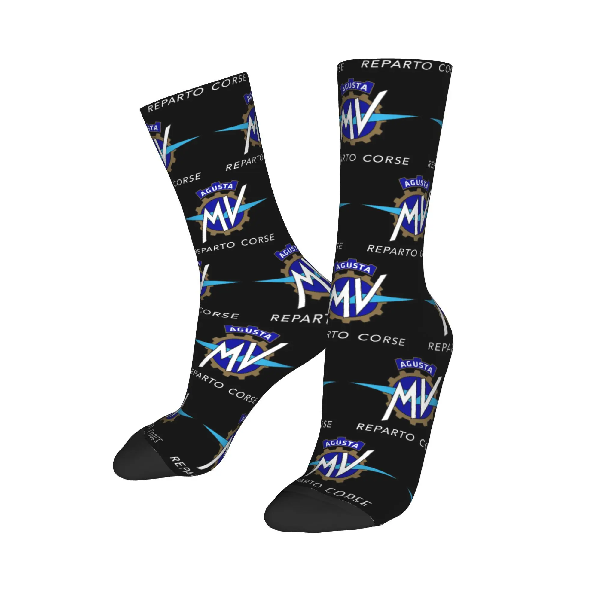 Custom Italy Speed Italian M-Mvs Men Women Crew Socks Unisex Novelty 3D Printing  Dress Socks