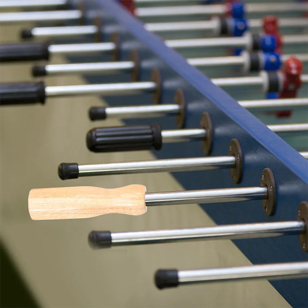 2Pcs Foosball Table Wooden Handle Replacements Octagonal Ergonomic Grip for Table Football Rods Indoor Game Setup Easy Assembly