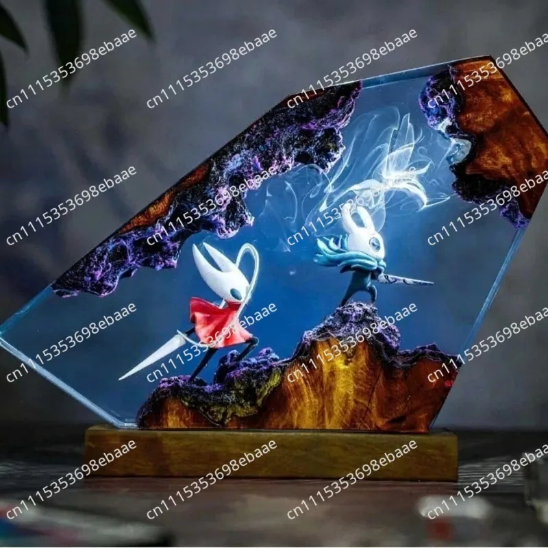Epoxy Resin Hollow Knight Lamp, Desktop Figurine Decor Gift for Friend or Dad – Perfect for Father’s Day.
