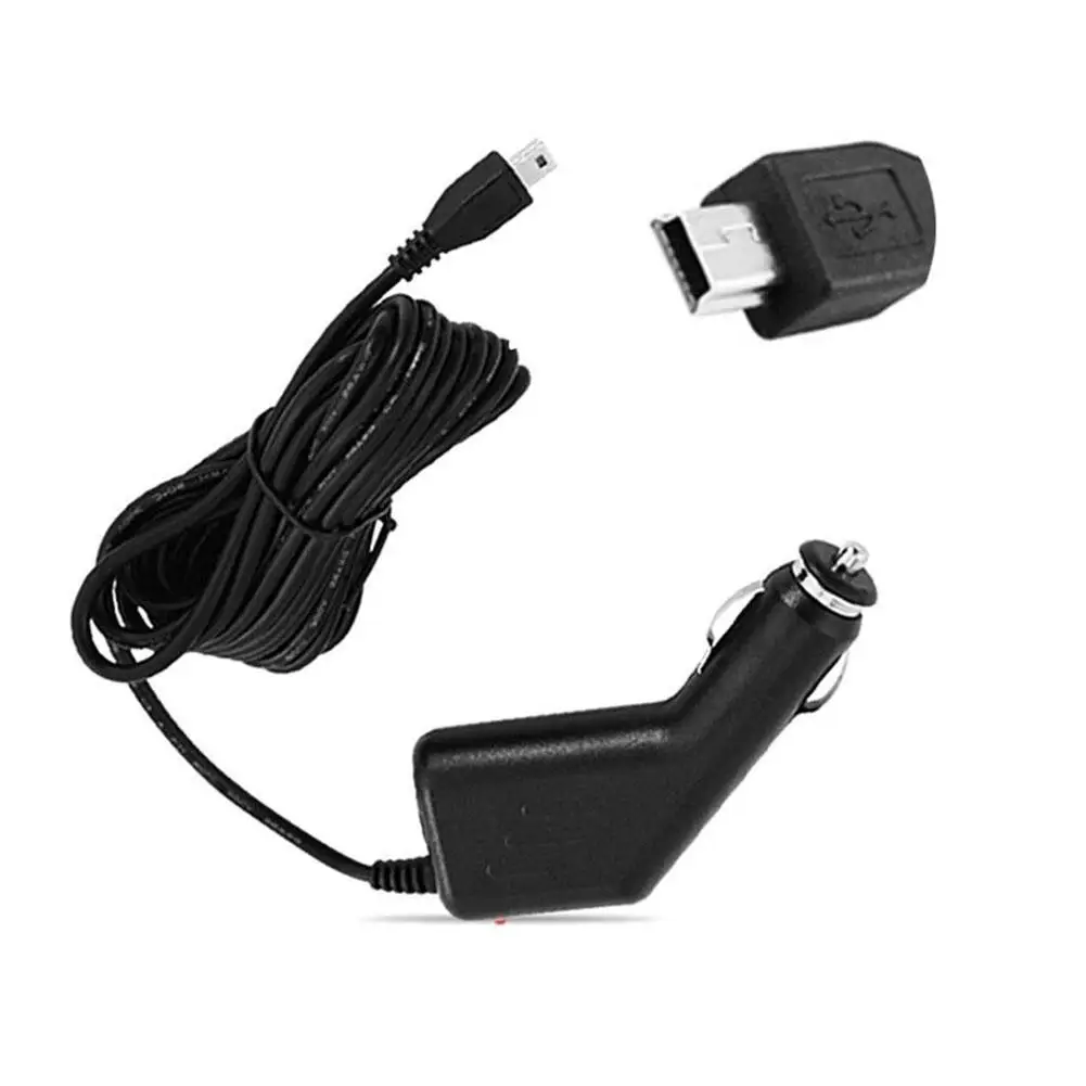 500PCS 3.5M 5V Curved Mini USB Car Charger Port For Car DVR Camera GPS Video Recorder Input DC 12-24V Car Charger