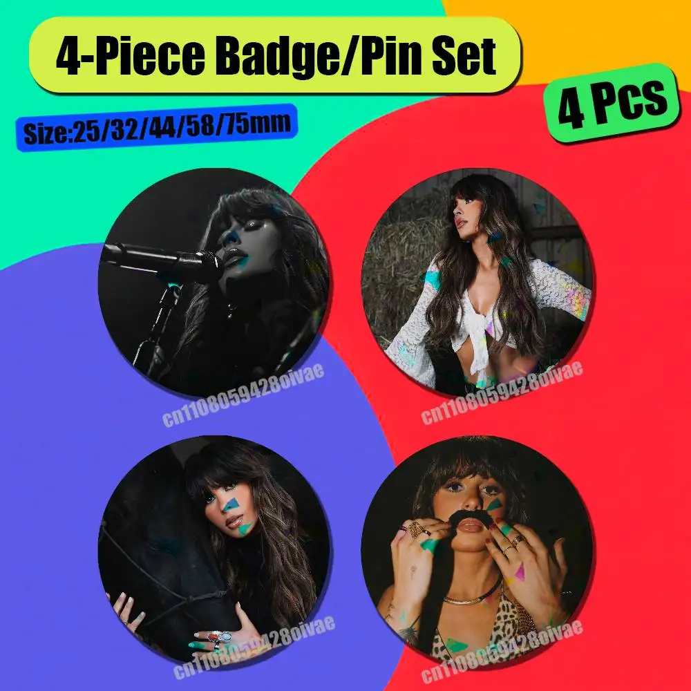 For Ella Langley Hungover Dandelion Badge Pin Insignia 4 Pcs Set Round Button Emblem Laser Film Cosplay 25mm Custom