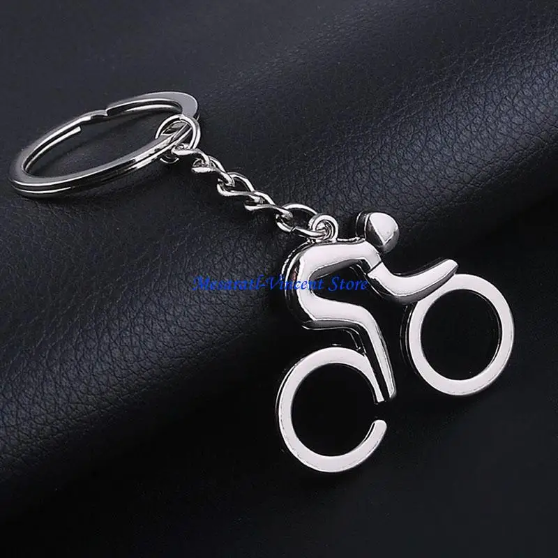

A70F Silver Metal Bike Cycling Riding Keychain Keyring Keyfob for Key Chain R