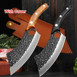 Handmade Forged Kitchen Knife Stainless Steel Full-Tang Butcher Boning Meat Cleaver Fishing Knife Cooking Cutter Utility Knife
