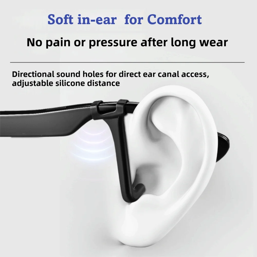 1Pair Silicone Anti Slip Audios Guide Tube Leak Proof Sound Tube AI Smart Glasses Tube AntiSlip Silicone Acoustic Tube