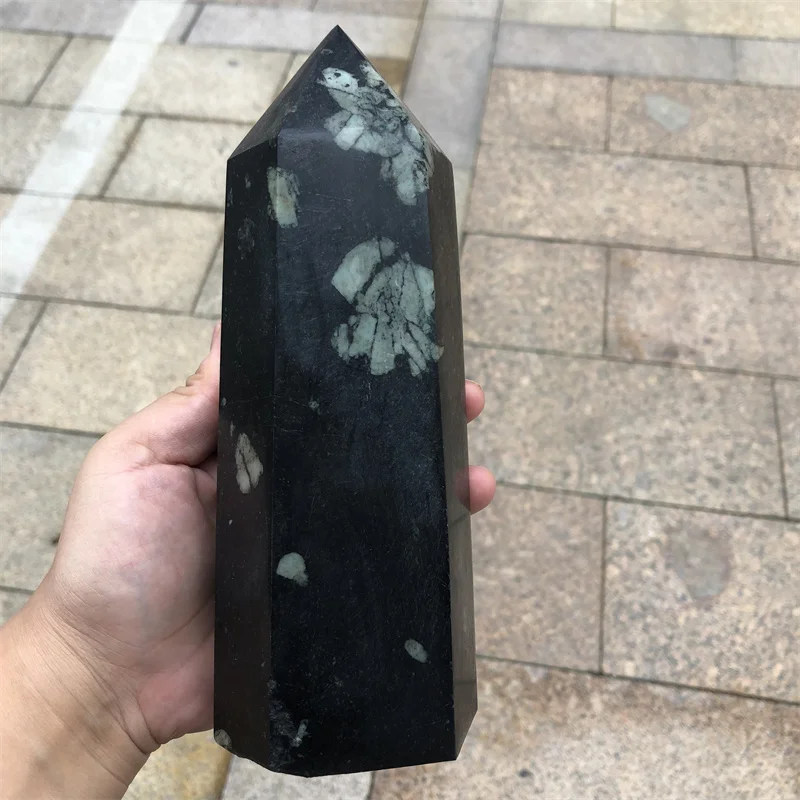 High Quality Natural Chrysanthemum Crystal Stone Points Wands Ornaments For Sale