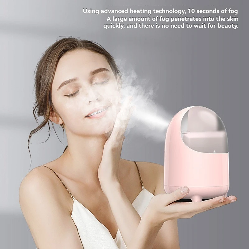나노 열 미스트 페이셜 스티밍 기기, 페이셜 SPA 사우나 가습기, 모공 클렌징 및 보습 홈케어 제품