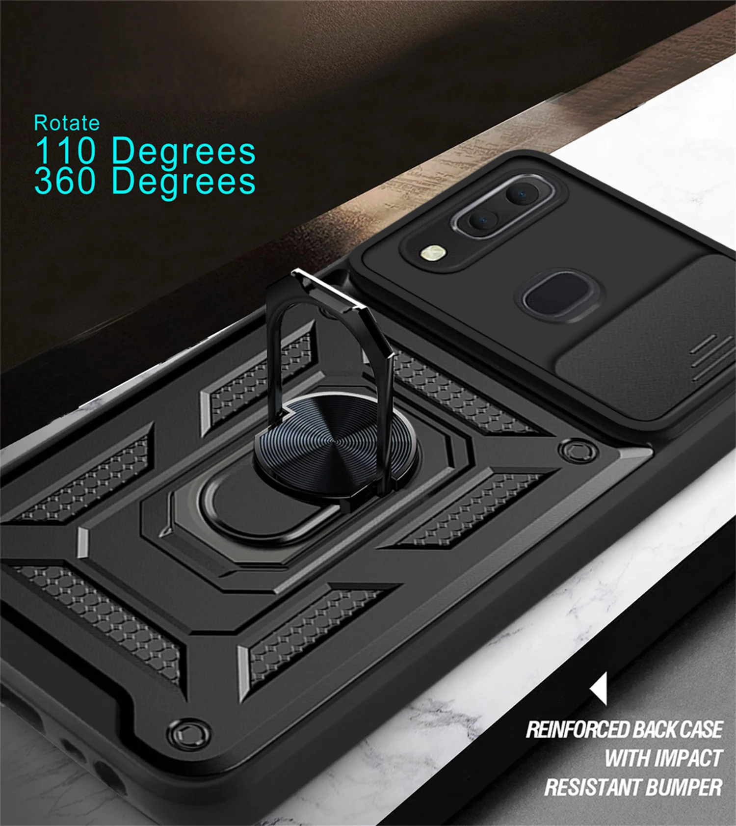 لهاتف جالاكسي a20 a30 عدسة الكاميرا حماية Fundas حافظة مضادة للصدمات لهاتف سامسونج جالاكسي A20 A30 غطاء هاتف حامل السيارة