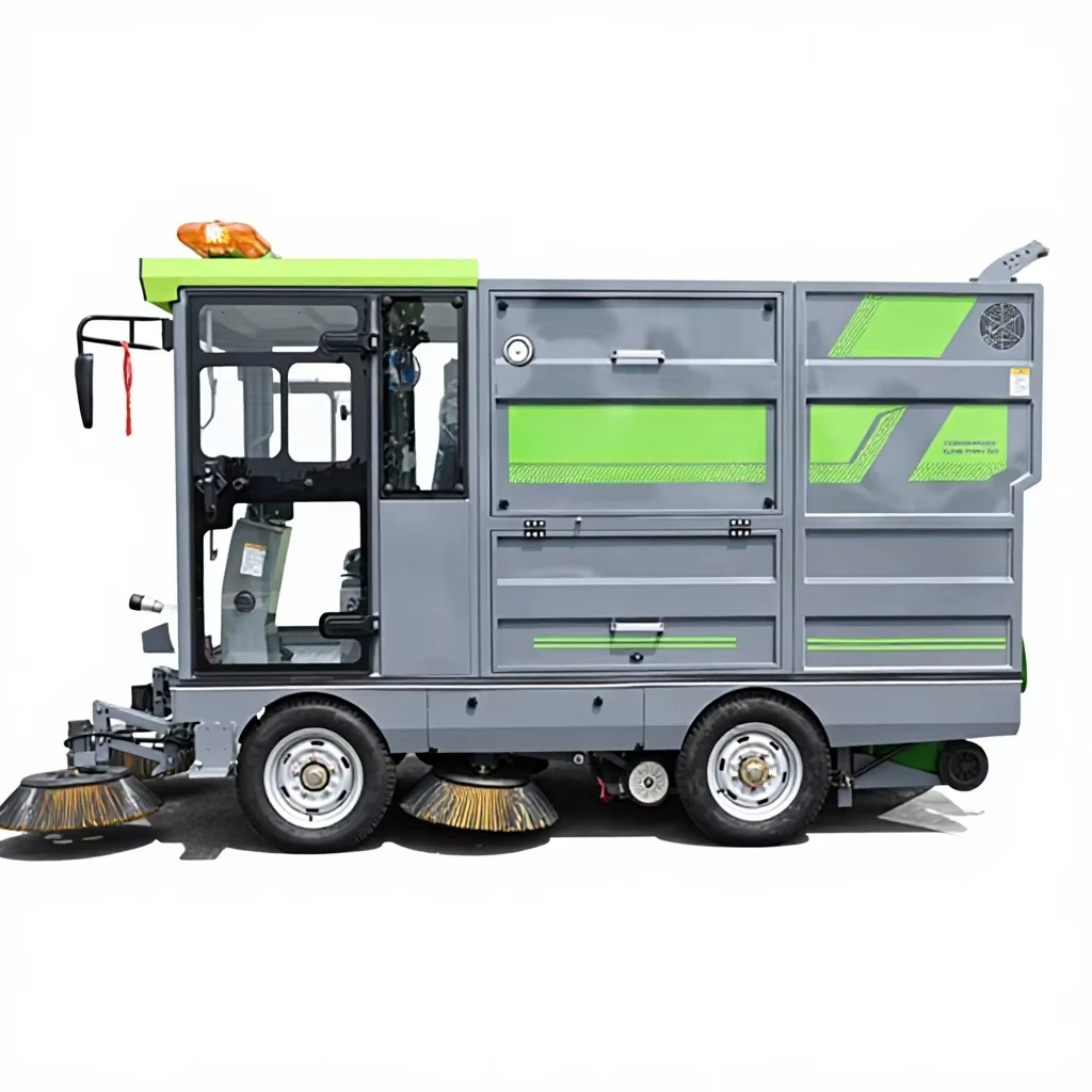 Electric Ride-On Self-Propelled High Pressure Floor & Road Sweeper Truck with 48V Battery for Industrial Use Customized