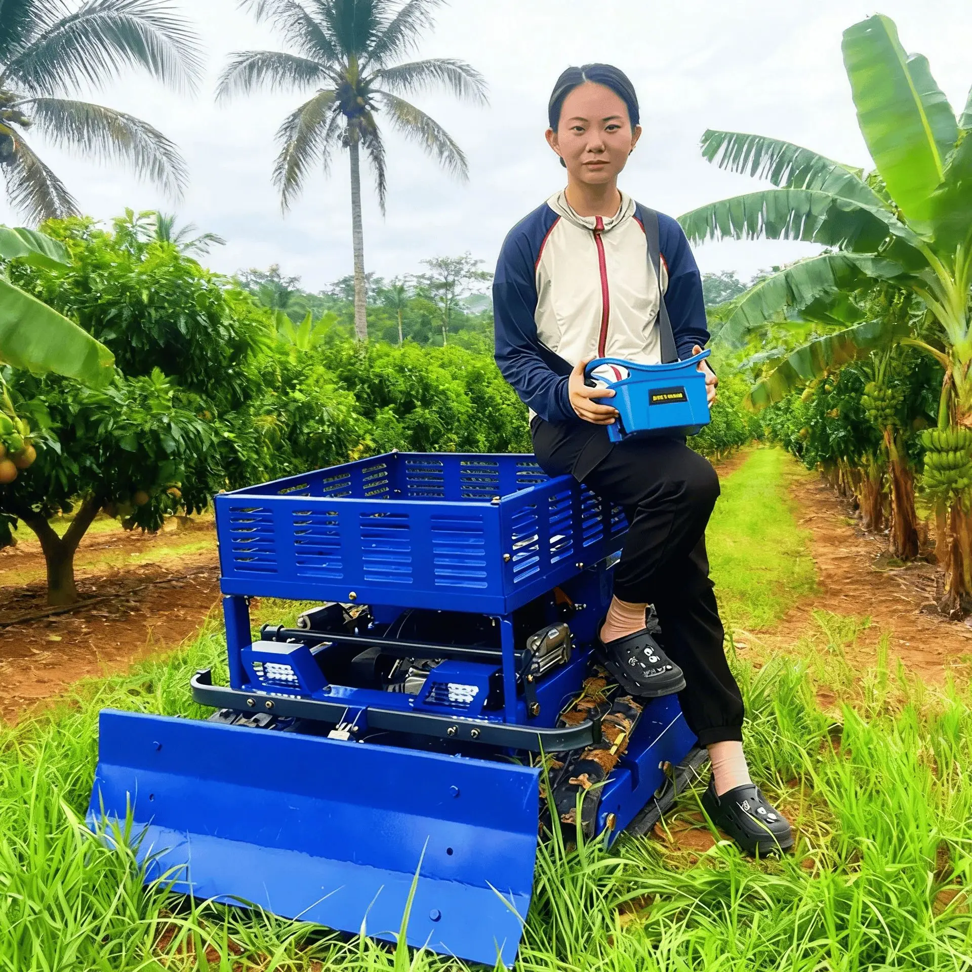 

Customized Smart Remote Zero rotation blade tool Lawn Mower Control Obstacle Avoidance Auto Stop LED Light for Night Mowing