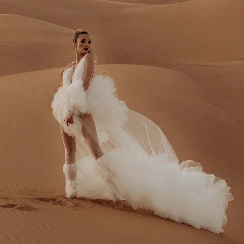 Vestidos de verano hinchados de malla de moda para mujer, vestidos sexis transparentes con volantes de tul, vestidos largos de fiesta de noche, vestido Formal elegante y esponjoso para graduación