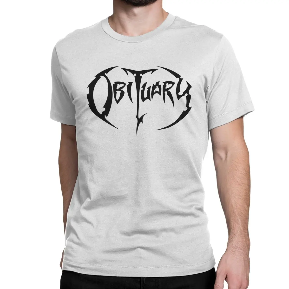 American Death Metal Band Logo Music for Men Women T Shirts Obituary Humorous Tees  O Neck T-Shirts 100% Cotton Printed Clothes