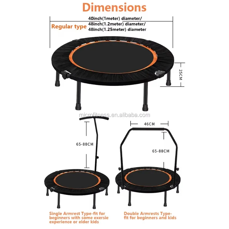 

40 Inch Diameter Gymnastic Trampoline Equipment Fitness Exercise Adult Trampoline