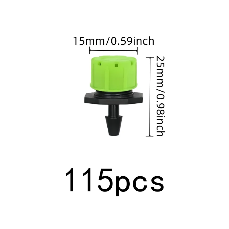 115 pcs Water Flow Control Nozzles, Adjustable Flow Control, Vegetable Garden Sprinkling Potted Plant Drip System