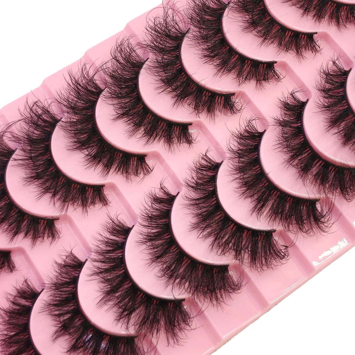 10 Paar Mix-Wimpern aus Nerz, flauschig, dramatisch, falsche Wimpern, natürlich, lang, künstlicher Nerz, dünne, künstliche Wimpern, sieht aus wie Verlängerung XH01 – Detail 23