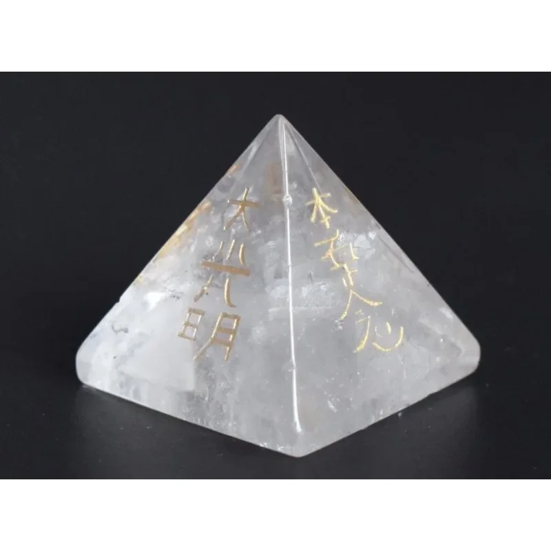 1 Piece Natural Chakra Quartz Amethyst Pyramid Figurine Semi-precious Stone Crystal Balance Usui Reiki Symbols Home Decoration