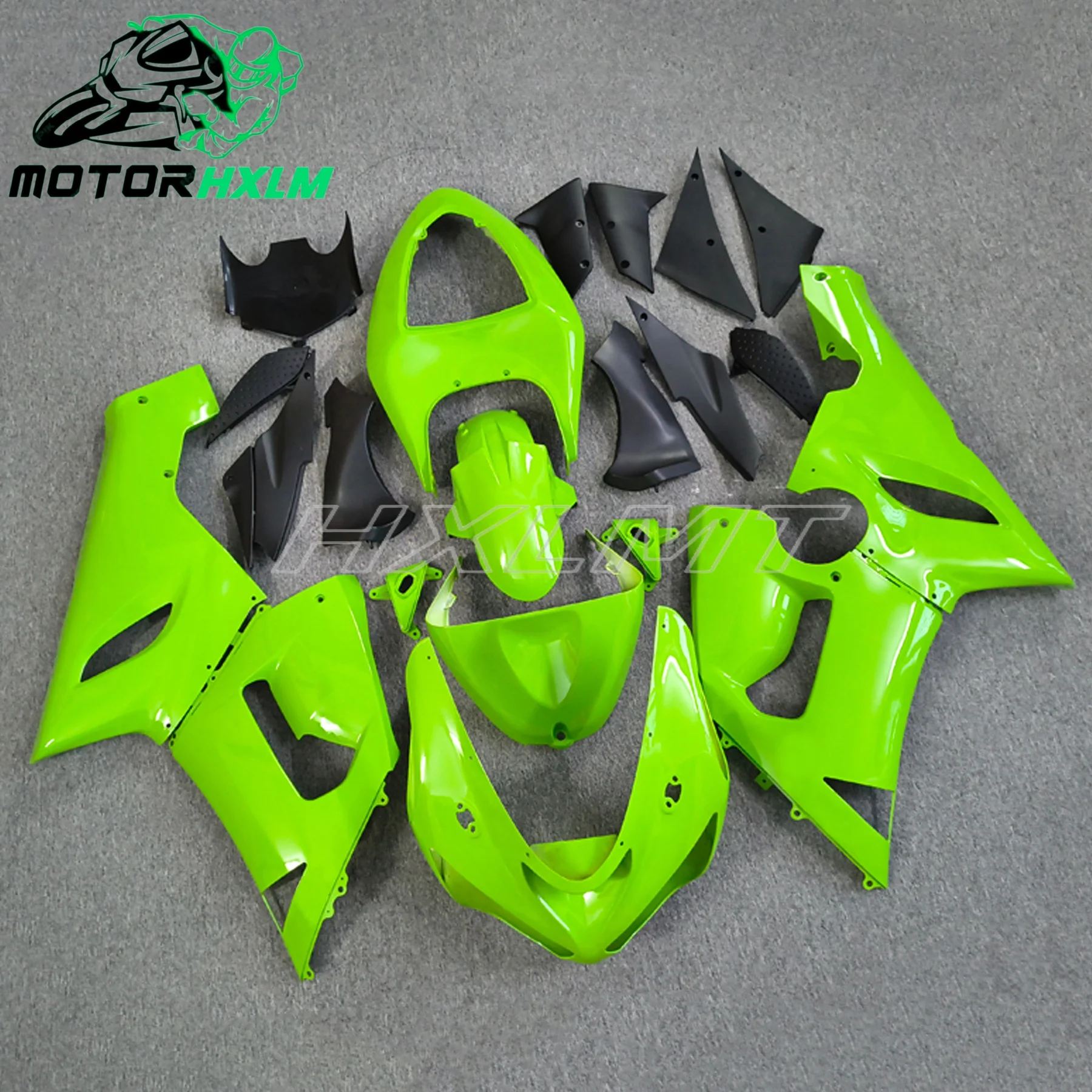 For Kawasaki Ninja ZX-6R 2005 2006 ZX 6R 636 ZX6R Full Fairing Kit ABS Replacement Bodywork Matte Black Green