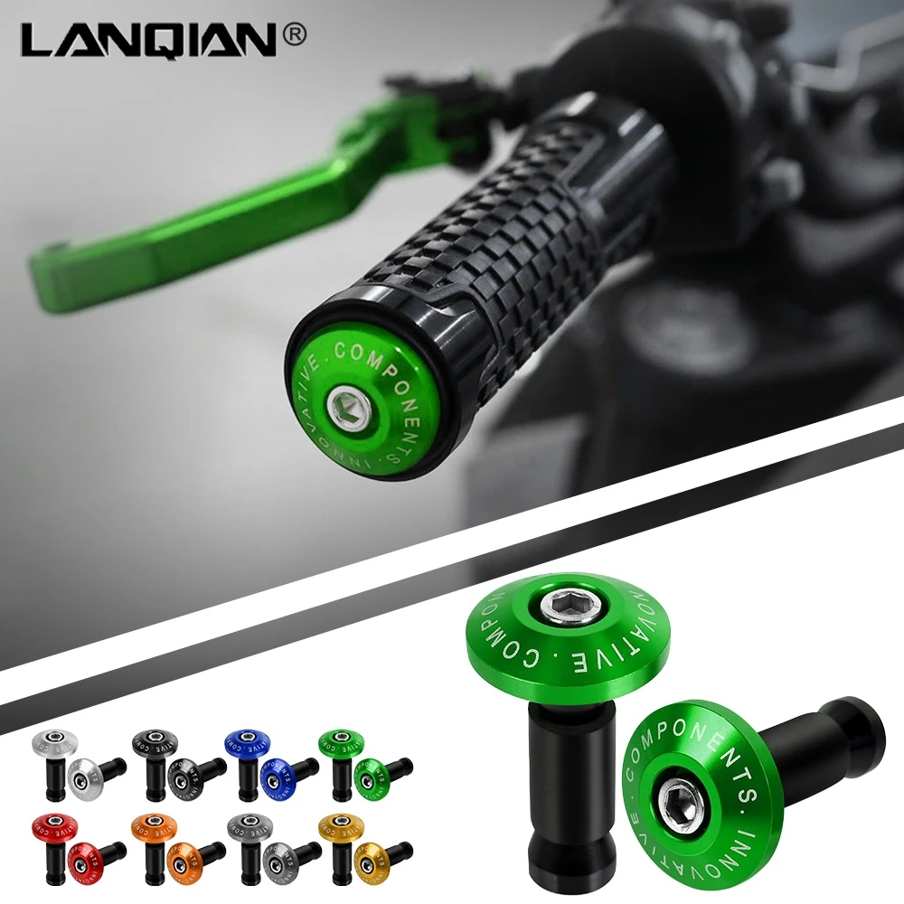 Motorcycle Handle Bar End Weight Handlebar Grips Cap Anti Vibration Silder Plug For Kawasaki KDX KFX KLE KLX 125 250 450 500 650