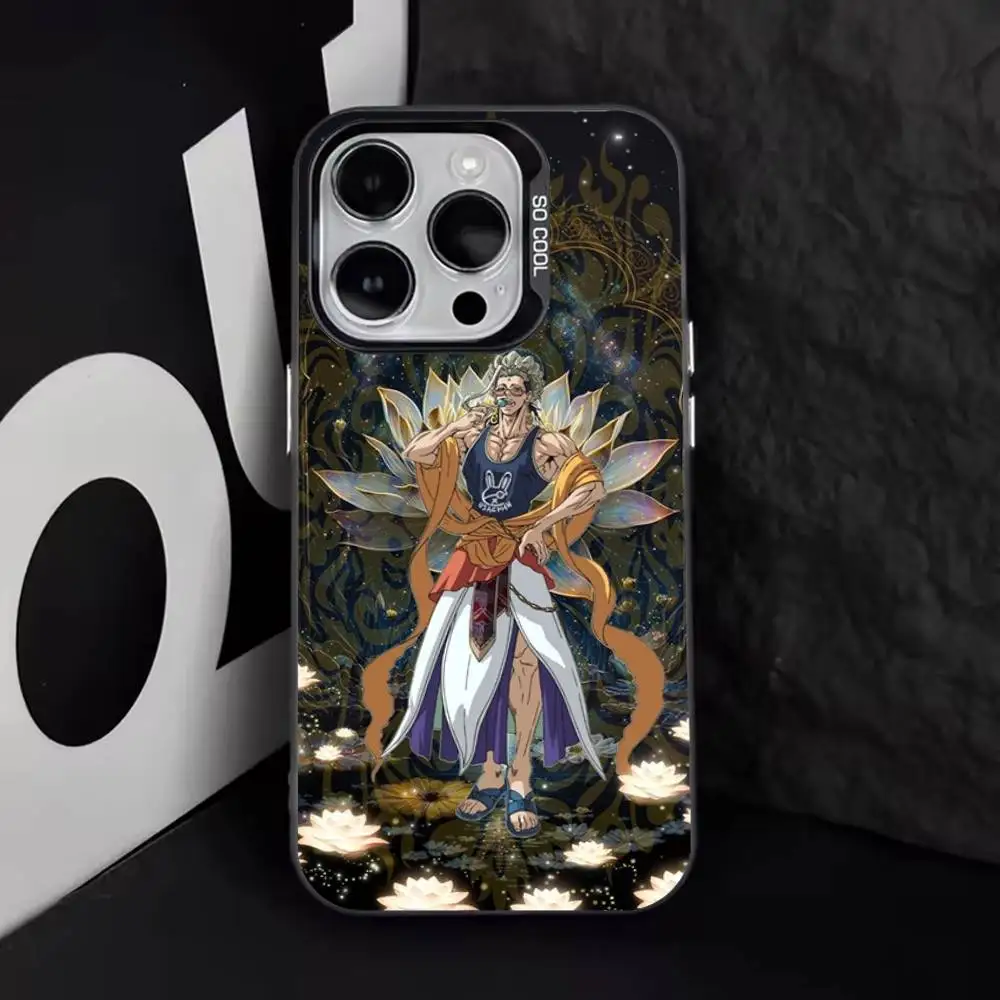 حافظة هاتف R-Record of Ragnarok Anime لهاتف iPhone 17,16,15,14,13,12,11,Pro,XS,Max,Plus,Mini,SE4,E IMD أسود غير لامع