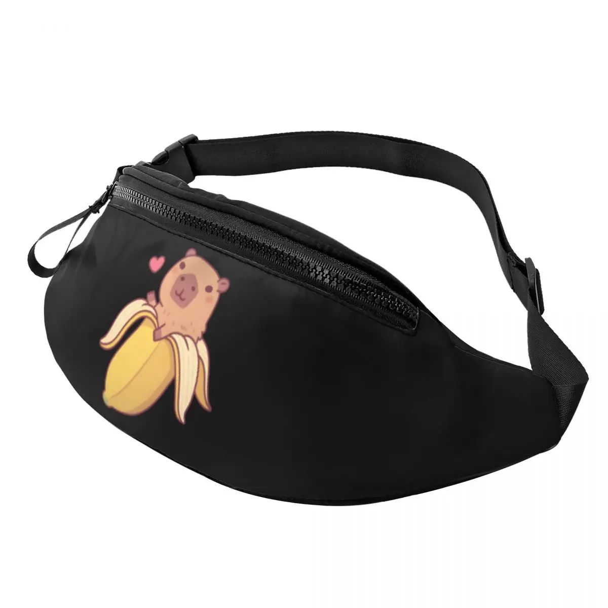 Custom Cute Capybara In Banana Fanny Bag Customized Crossbody Waist Pack Men Women Running Phone Money Pouch