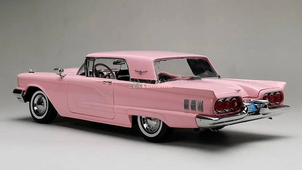 SunStar 1:18 For 1960 Thunderbird Hardtop Pink 4308# Alloy Model Car Collectible Classic Oldsmobile