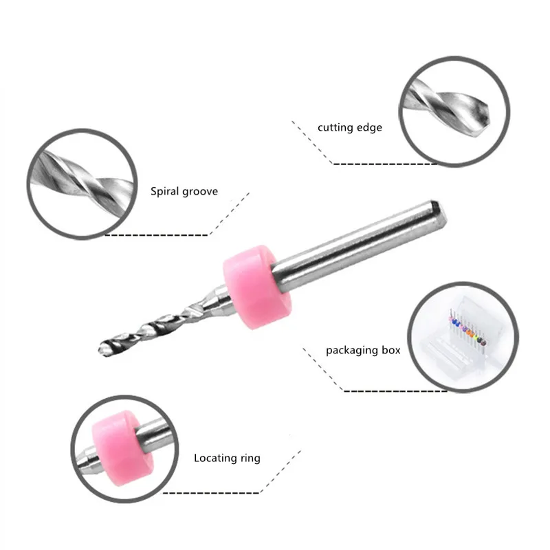 Broca de carburo de piezas para placa de circuito PCB, Mini juego de brocas de 3,0-6,0mm, 1/8(3.175mm), perforación plástica, 1 unidad