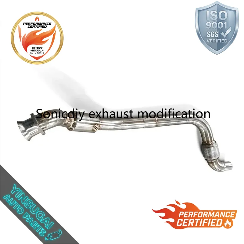 SS304 Exhaust Manifold Header Downpipe Fit for Ford Mustang 2.3T 2013-2018 High Performance Racing Tuning Parts