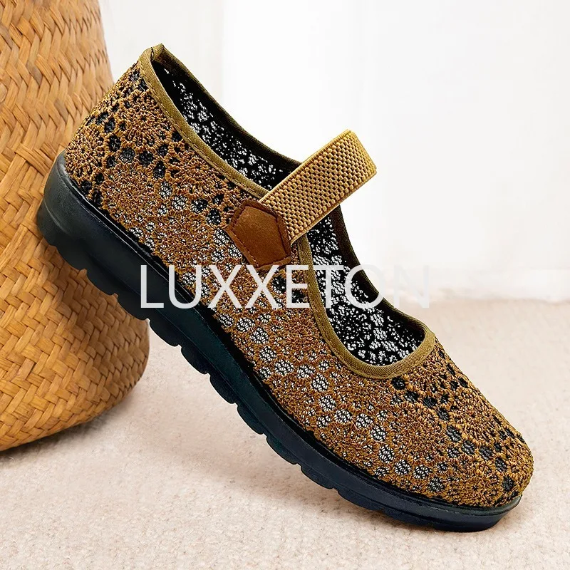 Women Flat Shoes 2024 Spring and Autumn New Fashion Embroidered Shoes Soft Sole Leisure Sports Breathable Women 