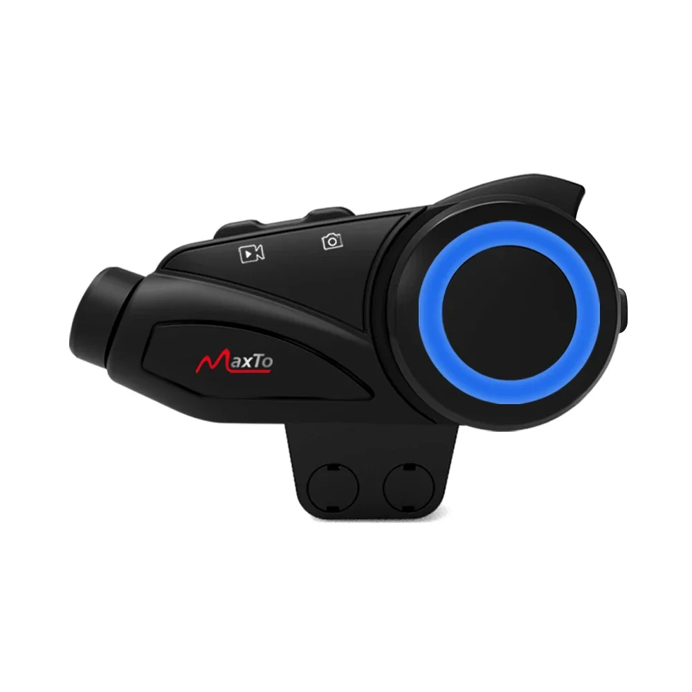 Maxto-intercomunicador M3 para casco de motocicleta, interfono con Bluetooth, WIFI, grabadora de vídeo, auriculares para casco de media cara