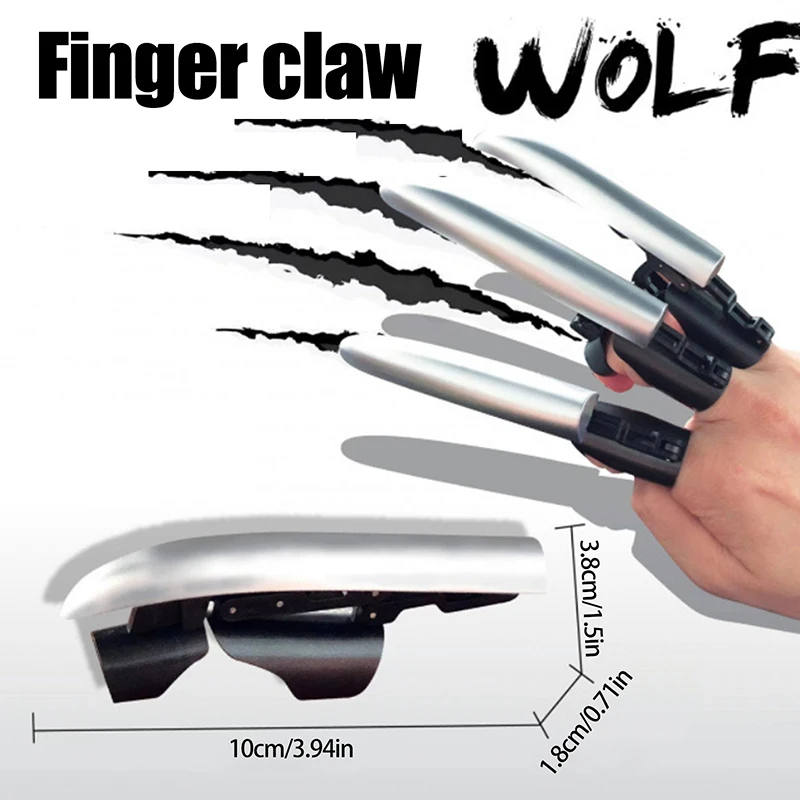 Creative Funny Anime Cosplay Wolf Claws Fingers Wear Retractable Plastic Claws Cool Folding Mechanical Fingers Antistress Toy