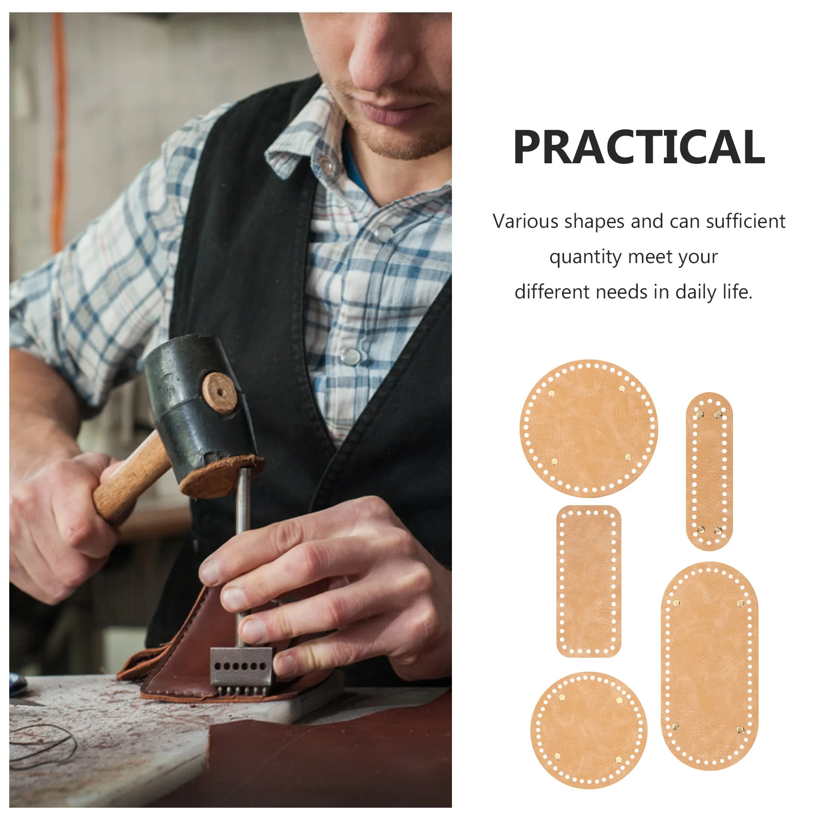 

5pcs Bottom Cushion Premium Pu Bag Base Shaper Durable Lightweight Insert For Handbag Protection Bag Bottom Pad Storage