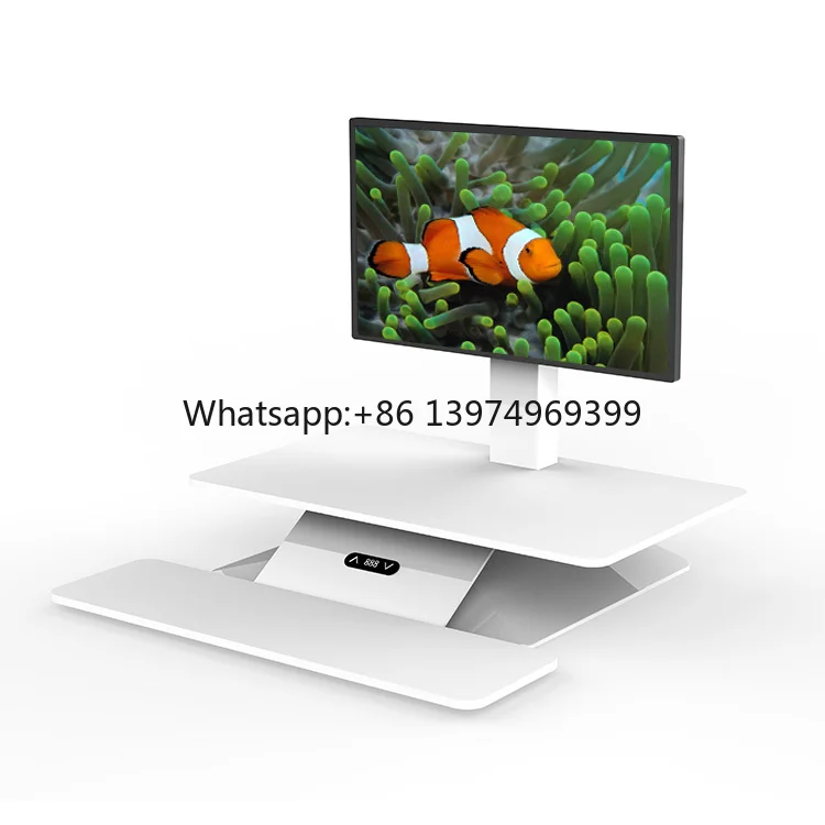 Modern Electric Height Adjustable Electric Power Standing Desk Sit to Stand Desk Converter