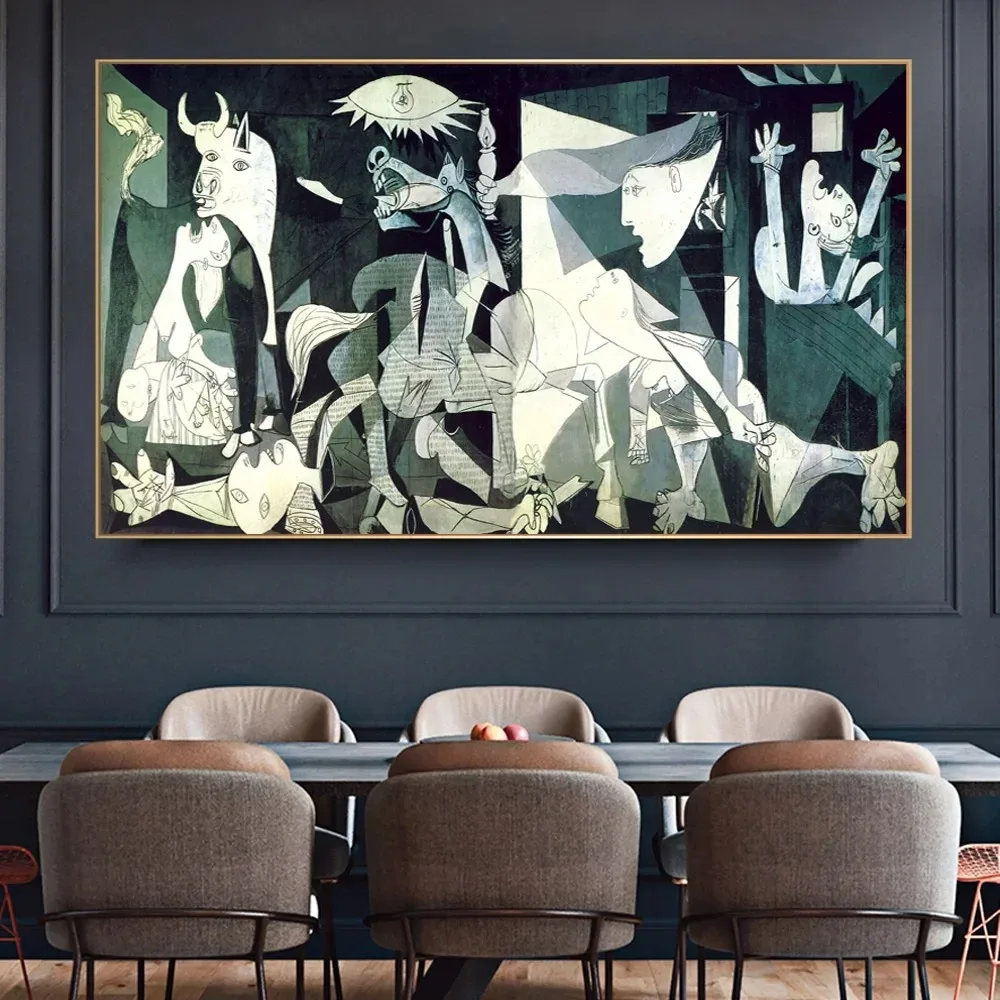 World Famous Paintings Wall Art Picasso Guernica HD Canvas Oil Paintings Posters & Prints Home Bedroom Living Room Decoration