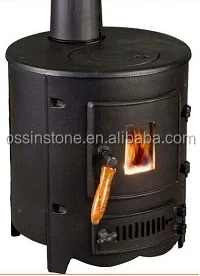 Cast Iron Fireplace Type Wood Burning Stove for Cooking