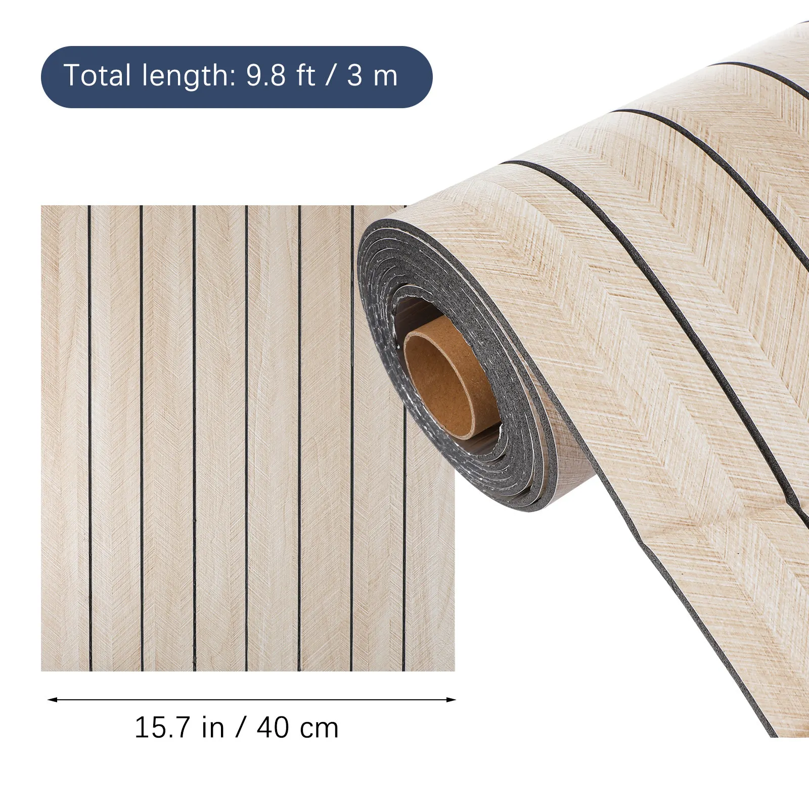 1 Roll Wood Grain Wall Sticker Waterproof Peel and Stick Faux Wood Panels 40Cm X 3M Home Office Living Room Decor Accent