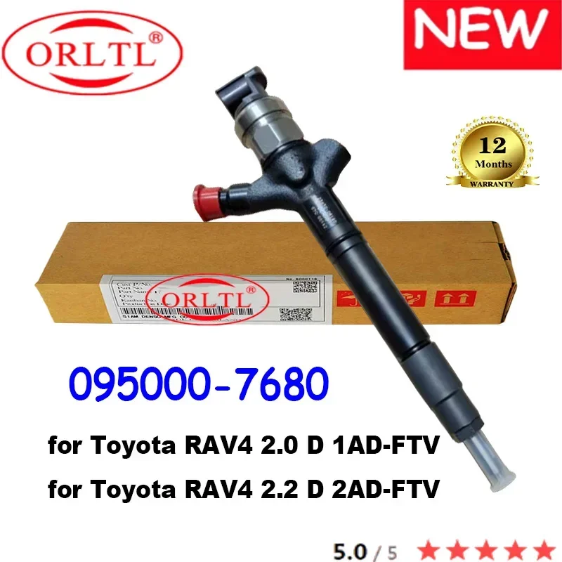 NEW 095000-7680 Genuine Fuel Injector 0950007680 095000 7680 For Toyota RAV4 2.0 D 2AD 1AD-FTV 23670-0R180 236700R180