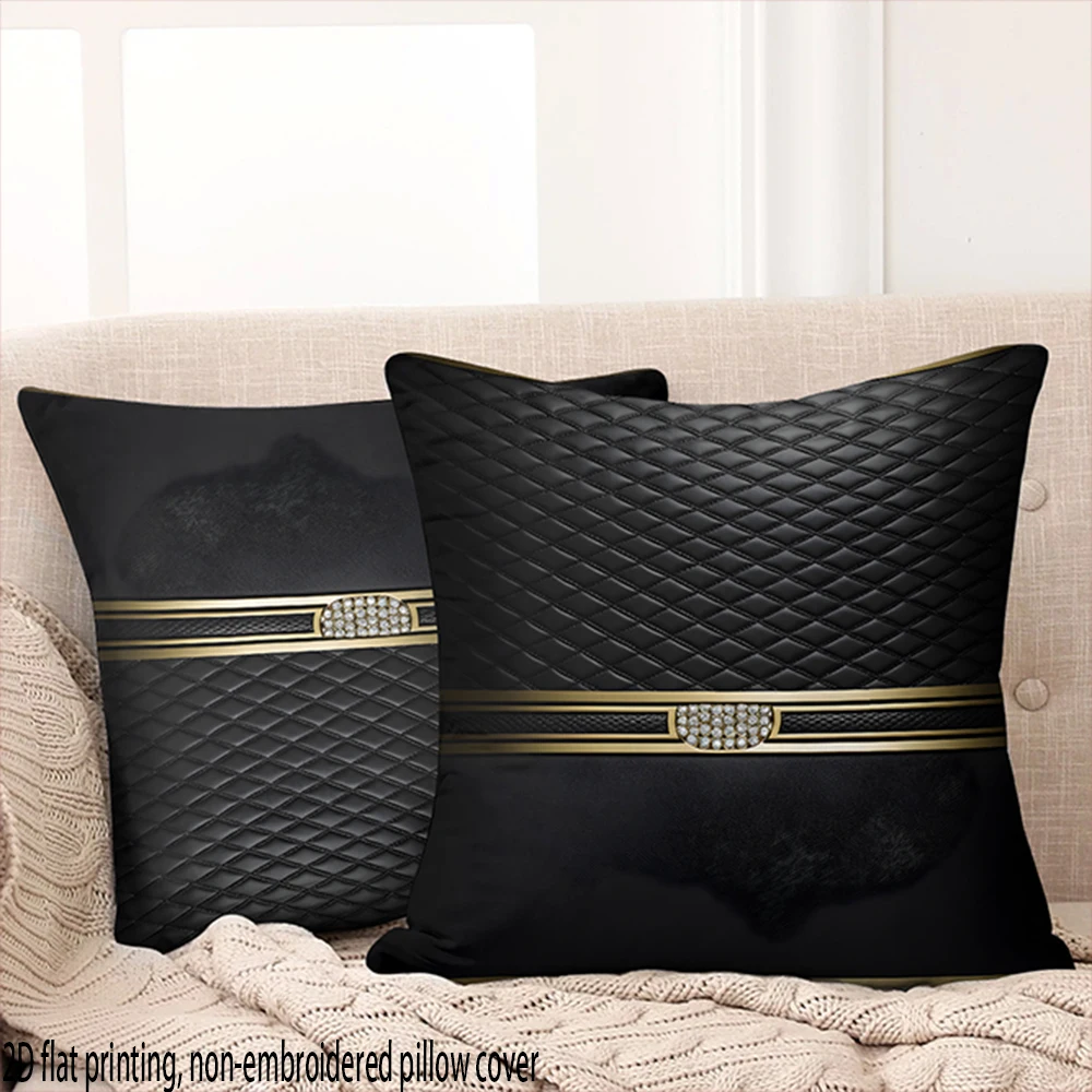 Sarung Bantal Hitam Mewah 2D F - Pillow Cover 20X20 ulasan dan harga