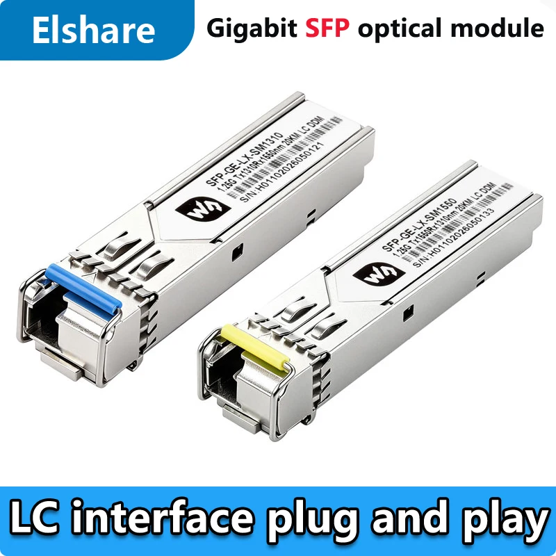 Gigabit SFP optical modules use LC interfaces support  are plug-and-play and hot-swapping.