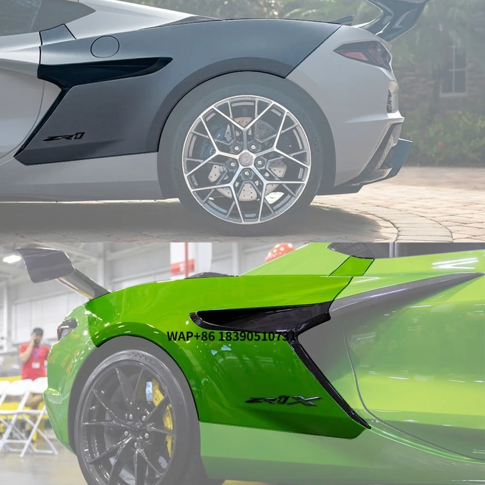 

For 20-Up Corvette C8 Z06 Upgrade to C8 ZR1 DRY CARBON FIBER ZR1 Style Rear Quarter Panels Fenders