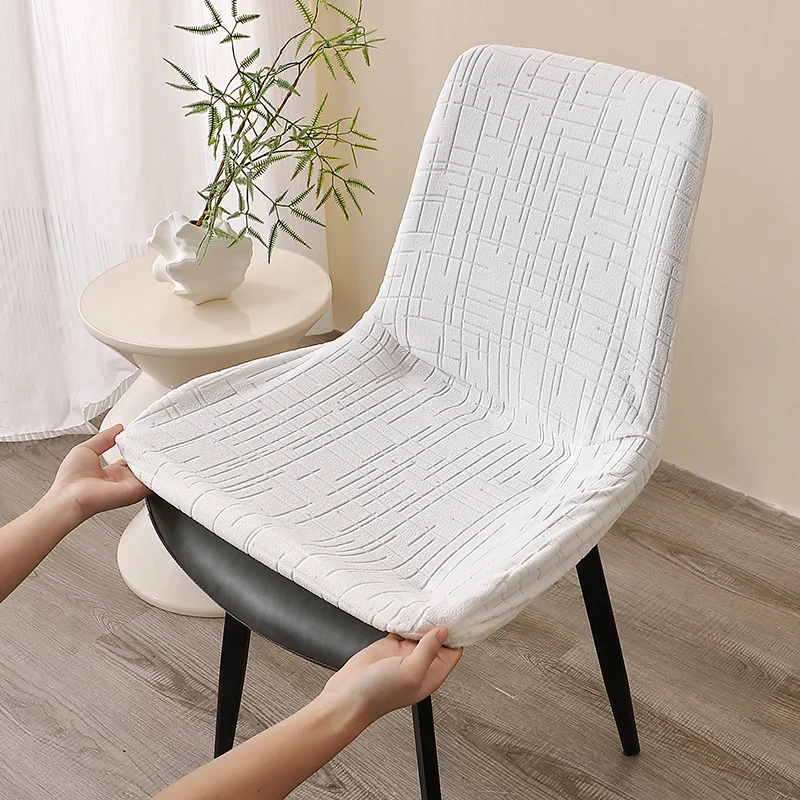 Nordic Style Curved Dinning Chair Covers Dust-proof Elastic Chair Protective Case High Quality Seat Covers for Banquet Hotel image 4