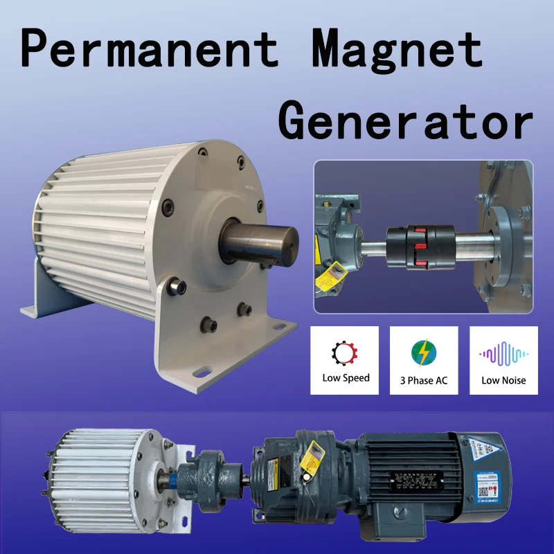 

30KW Permanent Magnet Generator 110V 220V 380V 300 RPM Dynamo 30000W Alternator Quiet Generator With Driving Motor