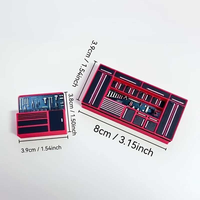 1:64 Diorama Workbench Tool Set Garage Tool Cabinet Model Car Repair Workbench Prop Tuning Workshop Tool Storage Cabinet Model