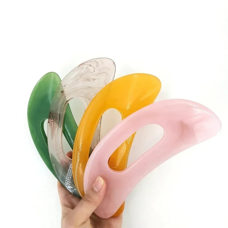 

Шейная скребковая доска в форме луны, большая утолщенная доска Гуаша для массажа тела, облегчение меридианов, скребок из синтетической смолы