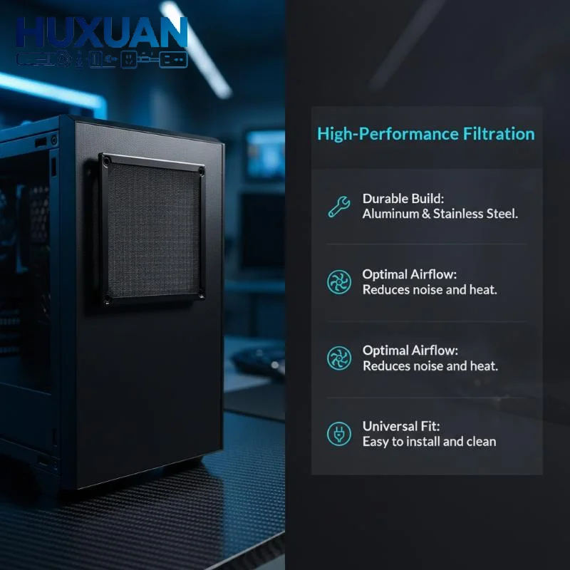 Metal PC Case Fan Dust Cover Anti-dust Heat Dissipation Filter Mesh 6/8/9/12cm for Computer Cooling System